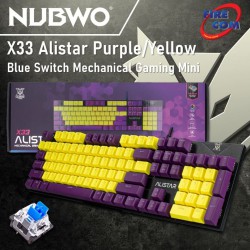 (KEYBOARD)Nubwo X33 Alistar Purple/Yellow Blue Switch Mechanical Gaming Mini