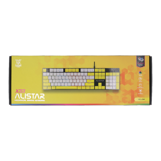 (KEYBOARD)Nubwo X33 Alistar Yellow/White Blue Switch Mechanical Gaming Mini