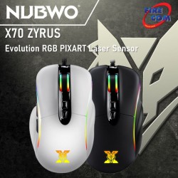 (Mouse)Nubwo X70 ZYRUS Evolution RGB PIXART Laser Sensor