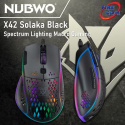 (Mouse)Nubwo X42 Solaka Black Spectrum Lighting Macro Gaming