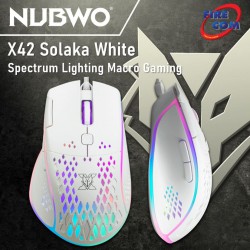 (Mouse)Nubwo X42 Solaka White Spectrum Lighting Macro Gaming