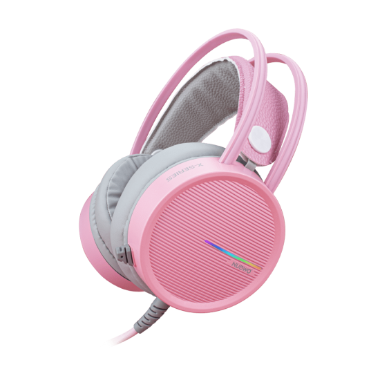 (HEADSET) Nubwo X98 PINK EDITION 7.1 VIRTUAL GAMING HEADSET