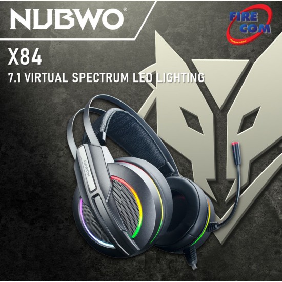 (HEADSET) Nubwo X84 7.1 VIRTUAL SPECTRUM LED LIGHTING