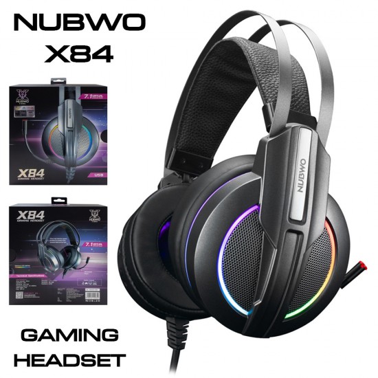 (HEADSET) Nubwo X84 7.1 VIRTUAL SPECTRUM LED LIGHTING