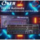 (KEYBOARD) OKER X100 VR Multimedia Mechanical Macro Double mode switch Knob design