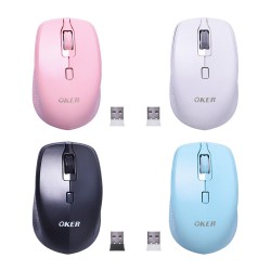 (Mouse)Oker M689 Bluetooth&2.4G Double channels Wireless Silent key Ergonomic design