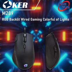 (Mouse)Oker M289 RGB Backlit Wired Gaming Colorful of Lights