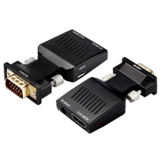 (Onten) OTN-7508 VGA To HDMI(FM) Adapter with Audio Input and independent power interface
