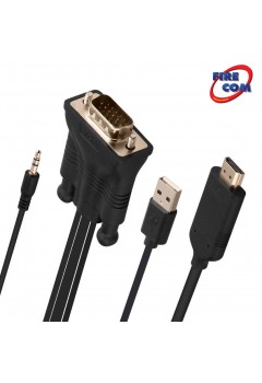 (Onten) OTN-5152 VGA To HDMI Adapter with Audio 1.80m