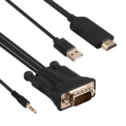 (Onten) OTN-5152 VGA To HDMI Adapter with Audio 1.80m