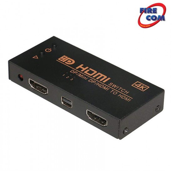 (Onten) OTN-7589 4K HDMI/Mini DP/DP To HDMI Switch