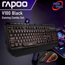 (KEYBOARD&MOUSE) Rapoo V100 Black Gaming Combo Set