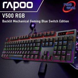 (KEYBOARD) Rapoo V500 RGB Backlit Mechanical Gaming Blue Switch Edition