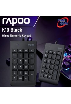 (KEYBOARD) Rapoo K10 Black Wired Numeric Keypad