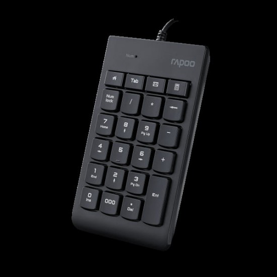 (KEYBOARD) Rapoo K10 Black Wired Numeric Keypad