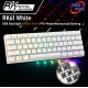 (KEYBOARD) Royal Kludge RK61 White RGB Backlight Brown Switch Tri-Mode Mechanical Gaming
