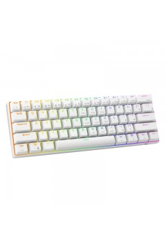 (KEYBOARD) Royal Kludge RK61 White RGB Backlight Brown Switch Tri-Mode Mechanical Gaming