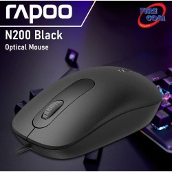 (Mouse) Rapoo N200 Black Optical Mouse