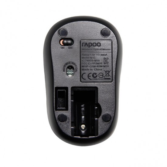(Mouse) Rapoo M10 Plus BK,RD,BL Wireless Optical Mouse (MSM10PLUS-WH)
