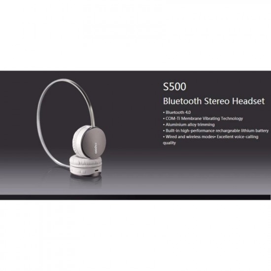 (HEADSET) Rapoo HT-S500-GY Bluetooth Stereo Headset