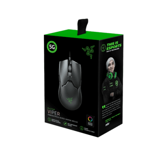 (Mouse)Razer Viper Chroma RGB Ambidextrous Wired Gaming Mouse