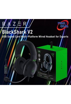 (HEADSET)Razer BlackShark V2 USB Sound Card Multi-Platform Wired Headset for Esports