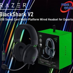 (HEADSET)Razer BlackShark V2 USB Sound Card Multi-Platform Wired Headset for Esports
