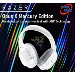 (HEADSET)Razer Opus X Mercury Edition Wireless Low Latency Headset with ANC Technology