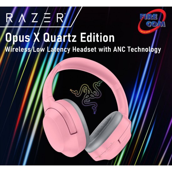 (HEADSET)Razer Opus X Quartz EditionWireless Low Latency Headset with ANC Technology