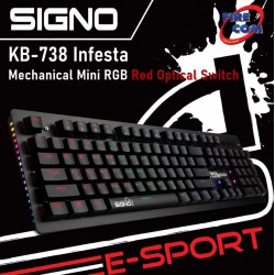 (KEYBOARD) Signo KB-738 Infesta Mechanical Mini RGB Red Optical Switch