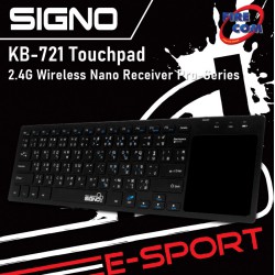 (KEYBOARD) Signo KB-721 Touchpad 2.4G Wireless Nano Receiver Pro-Series