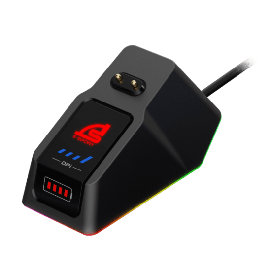 (Mouse)Signo WG-900 Vortex RGB Wireless Charging Station Macro Gaming