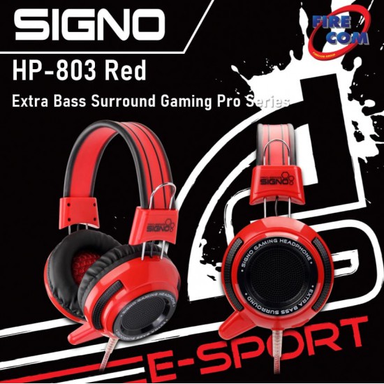 (HEADSET)Signo HP-803R Extra Bass Surround Gaming Pro Series