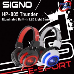 (HEADSET)Signo HP-805W,BLK Thunder Illuminated Built-in LED Light Gaming
