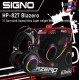 (HEADSET)Signo HP-827 Blazero 7.1 Surround Sound Ultra Light weight RGB Color Bacblighting Gaming