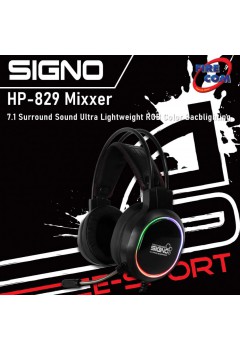 (HEADSET)Signo HP-829 Mixxer 7.1 Surround Sound Ultra Light weight RGB Color Bacblighting Gaming