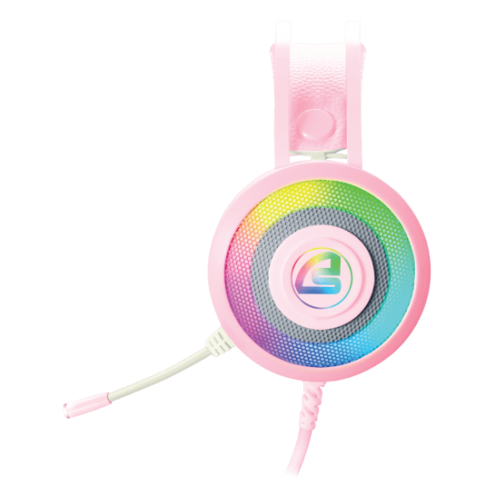 (HEADSET)Signo HP-824P Pinkker 7.1 Surround Sound Ultra Light weight RGB Color Bacblighting Gaming