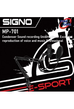 (MICROPHONE)Signo MP-701 Condenser Sound recording Unidirectional Excellent reproduction of voice and music Professional