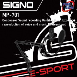 (MICROPHONE)Signo MP-701 Condenser Sound recording Unidirectional Excellent reproduction of voice and music Professional