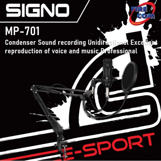 (MICROPHONE)Signo MP-701 Condenser Sound recording Unidirectional Excellent reproduction of voice and music Professional