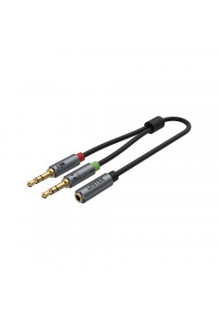 (Unitek) Y-C957ABK Premium AUX Audio Cable 2Male to Female 0.2m