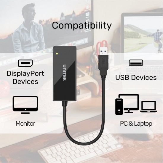 (Unitek ) Y-3703 USB3.0 To DisplayPort 2560P Adapter