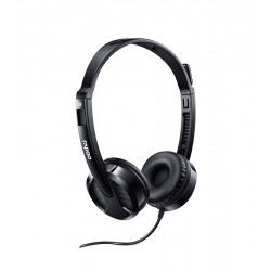 หูฟัง Head Phone Rapoo H100 Black Wired Stereo Headset (18007) สามารถออกใบกำกับภาษีได้