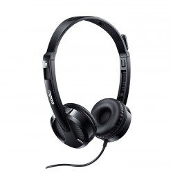 หูฟัง Head Phone Rapoo H100 Black Wired Stereo Headset (18007) สามารถออกใบกำกับภาษีได้