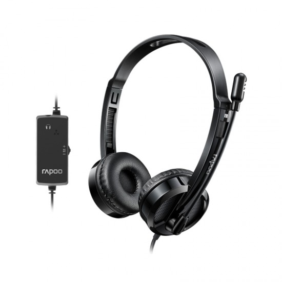 หูฟัง Head Phone Rapoo H120 Black USB Stereo Headset (18008) สามารถออกใบกำกับภาษีได้