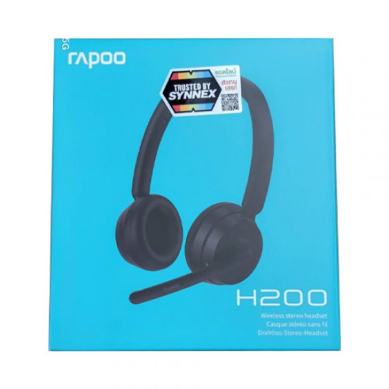 หูฟัง Head Phone Rapoo H200 Wireless Stereo Headset Black Bluetooth 5.3 and 2.4GHz Wireless (13047) สามารถออกใบกำกับภาษีได้