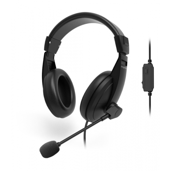 หูฟัง Head Phone Rapoo H150S Black USB Stereo Headset (12028) สามารถออกใบกำกับภาษีได้