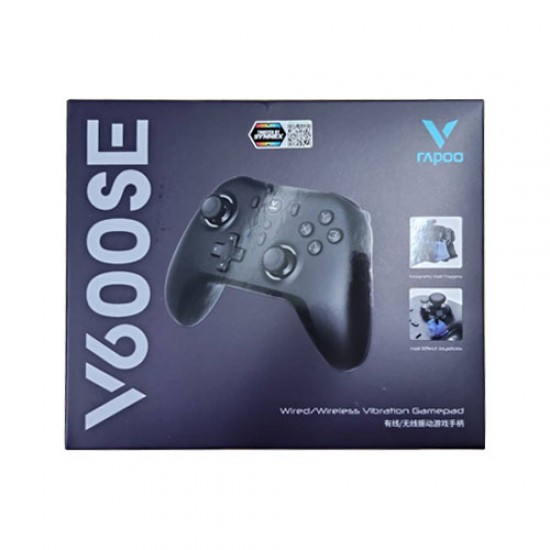 จอย JOY Rapoo V600SE Wired Wireless Black Vibration Gamepad joystick for smooth operation (13077) สามารถออกใบกำกับภาษีได้