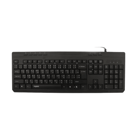 คีย์บอร์ด KEYBOARD Rapoo NK2400 Wired USB Black EN/TH (13029) สามารถออกใบกำกับภาษีได้