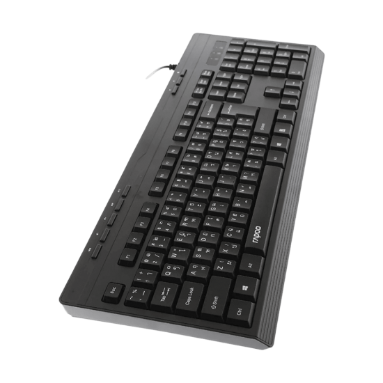 คีย์บอร์ด KEYBOARD Rapoo NK2400 Wired USB Black EN/TH (13029) สามารถออกใบกำกับภาษีได้